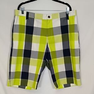 EUC Adidas Plaid Performance Golf Shorts 2 Pair Size 36